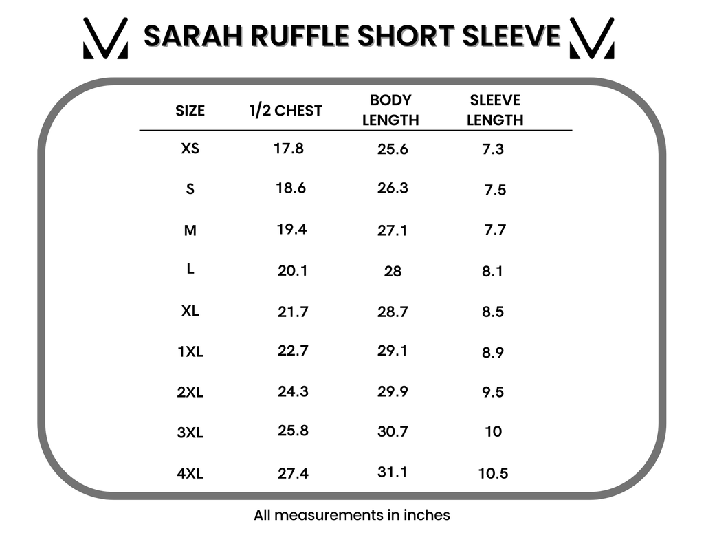 IN STOCK Sarah Ruffle Short Sleeve - Mulberry