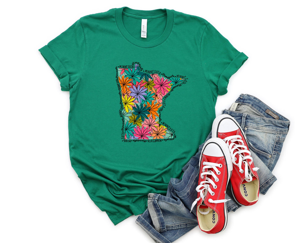 Wholesale Minnesota Floral Graphic Tee - White