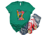 Wholesale Minnesota Floral Graphic Tee - White