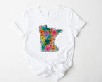 Wholesale Minnesota Floral Graphic Tee - Mint