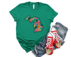 Wholesale Michigan Floral Graphic Tee - White