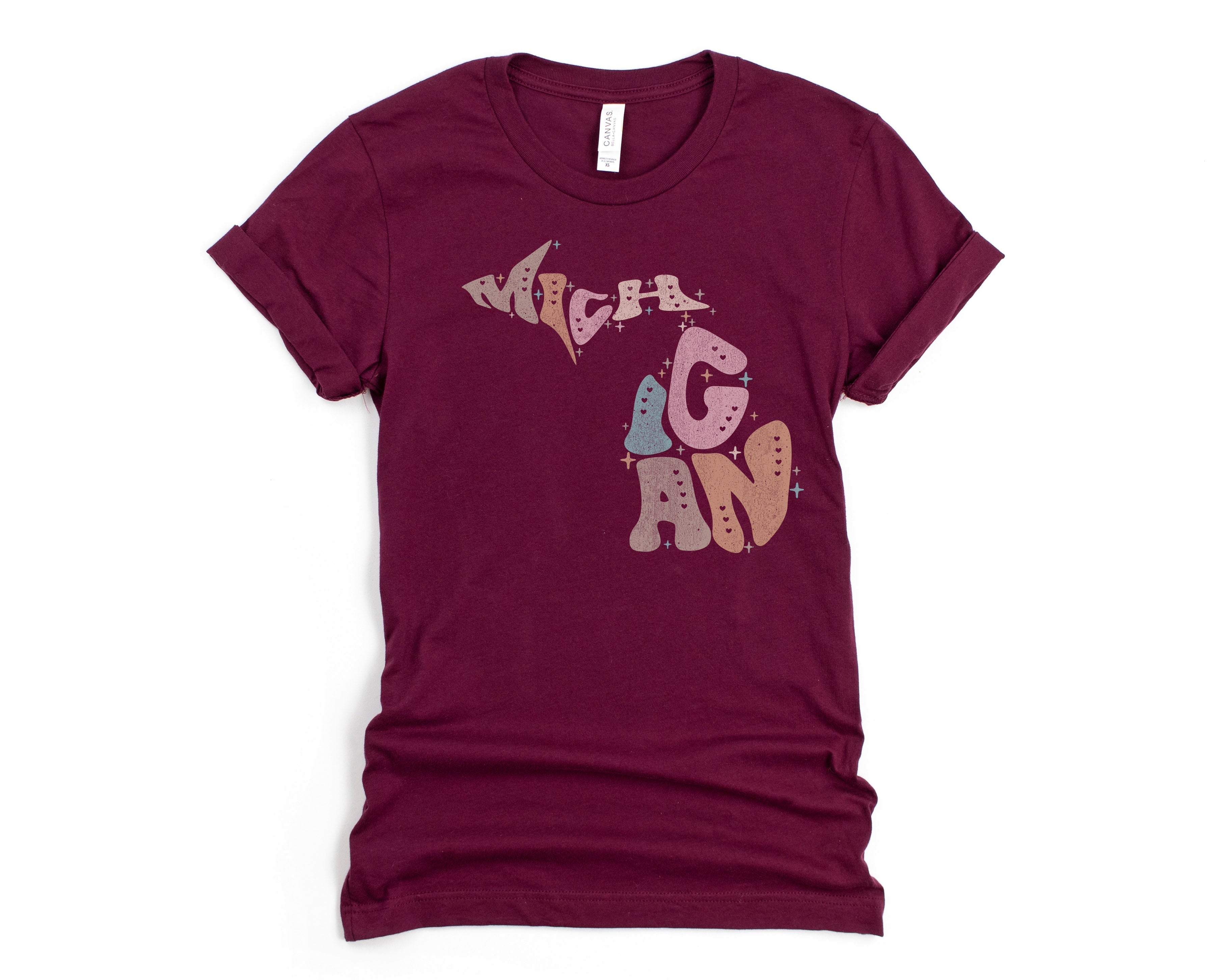 Wholesale Pastel Michigan Graphic Tee - Navy