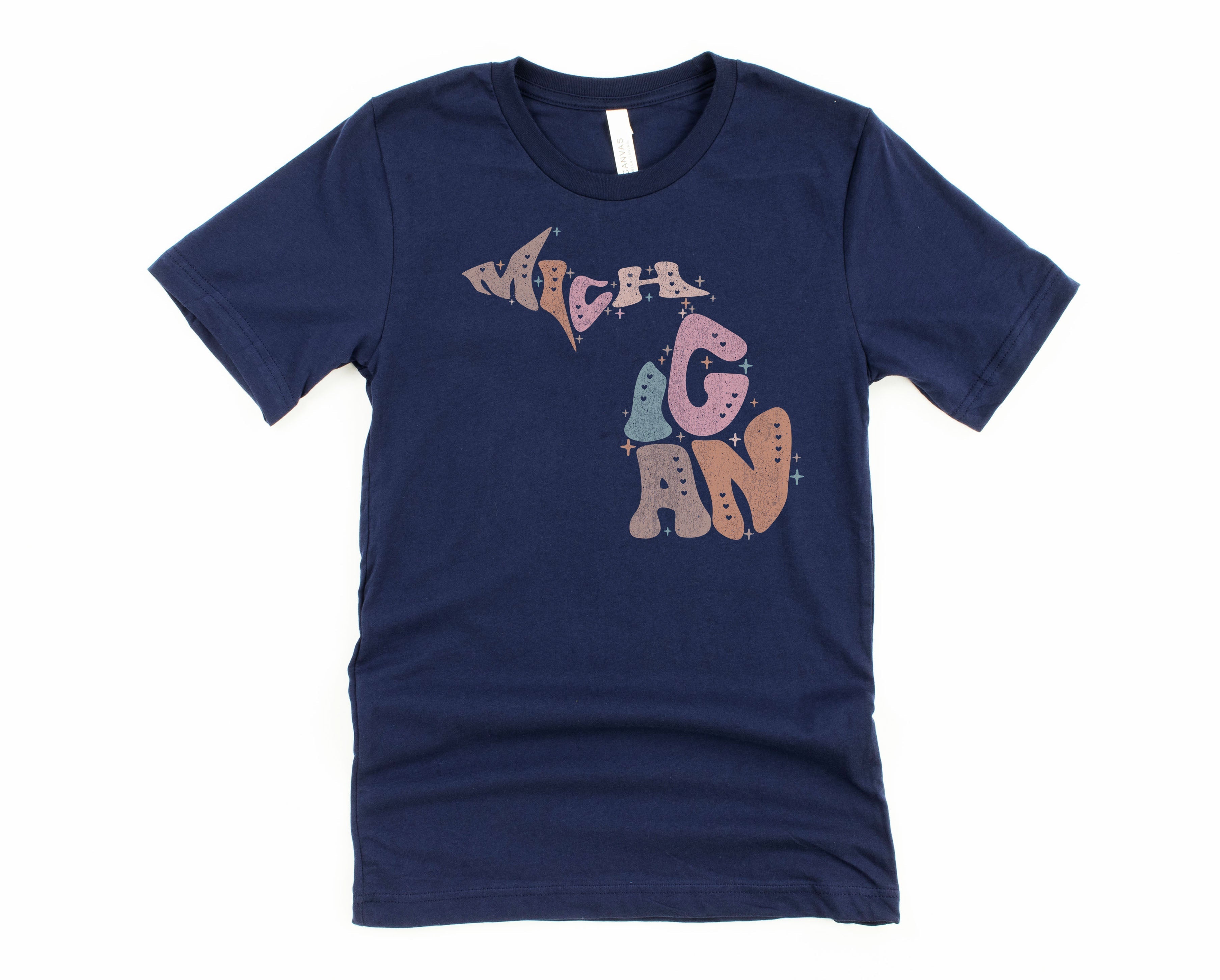 Wholesale Pastel Michigan Graphic Tee - Heather Sand