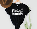 Wholesale ND Midwest is Best Graphic Tee - Black