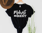 Wholesale ND Midwest is Best Graphic Tee - Black