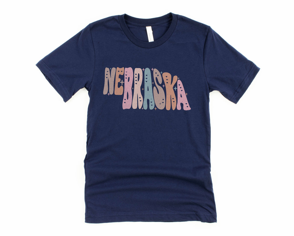 Wholesale Pastel Nebraska Graphic Tee - Heather Sand