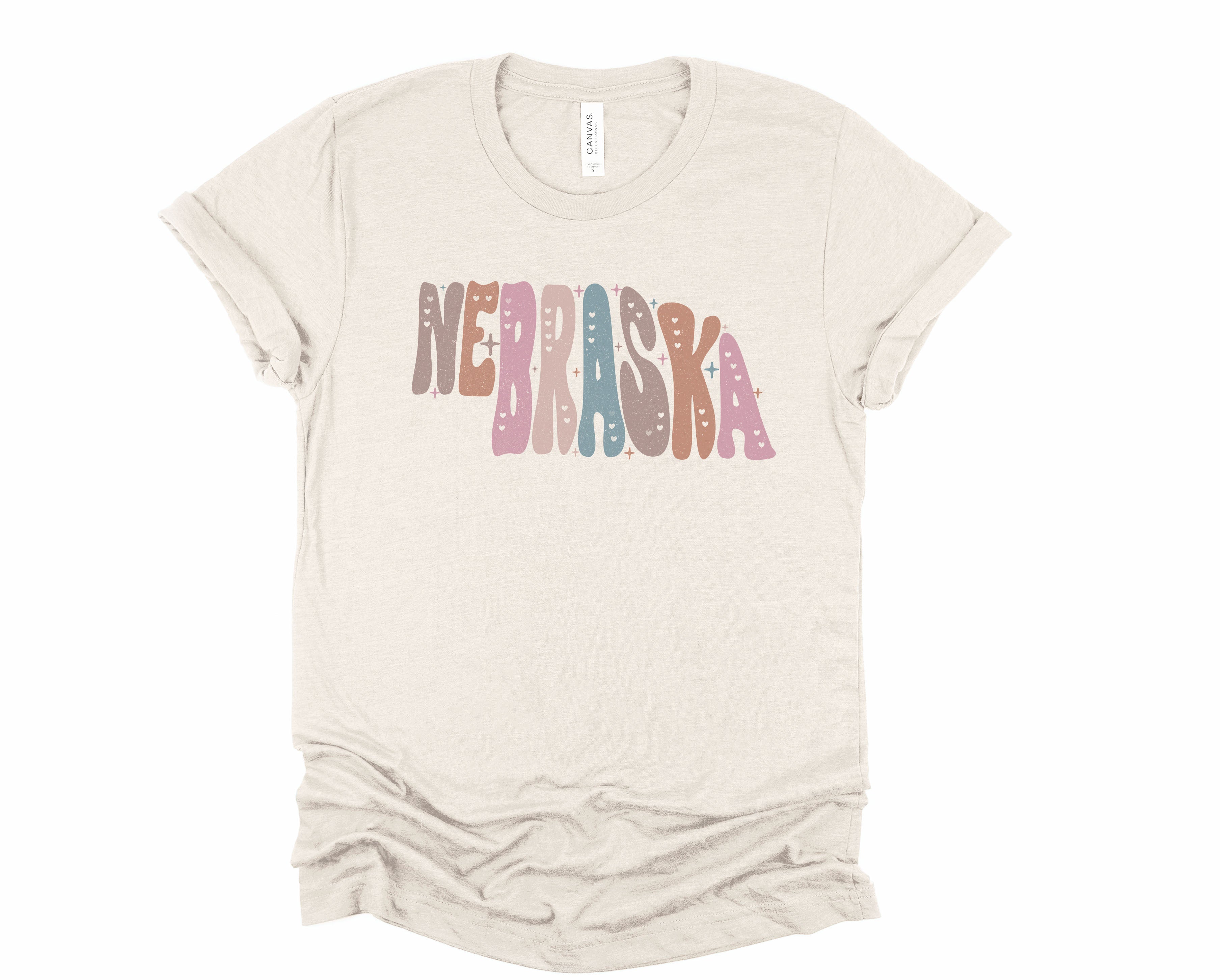 Wholesale Pastel Nebraska Graphic Tee - Sand Sweatshirt