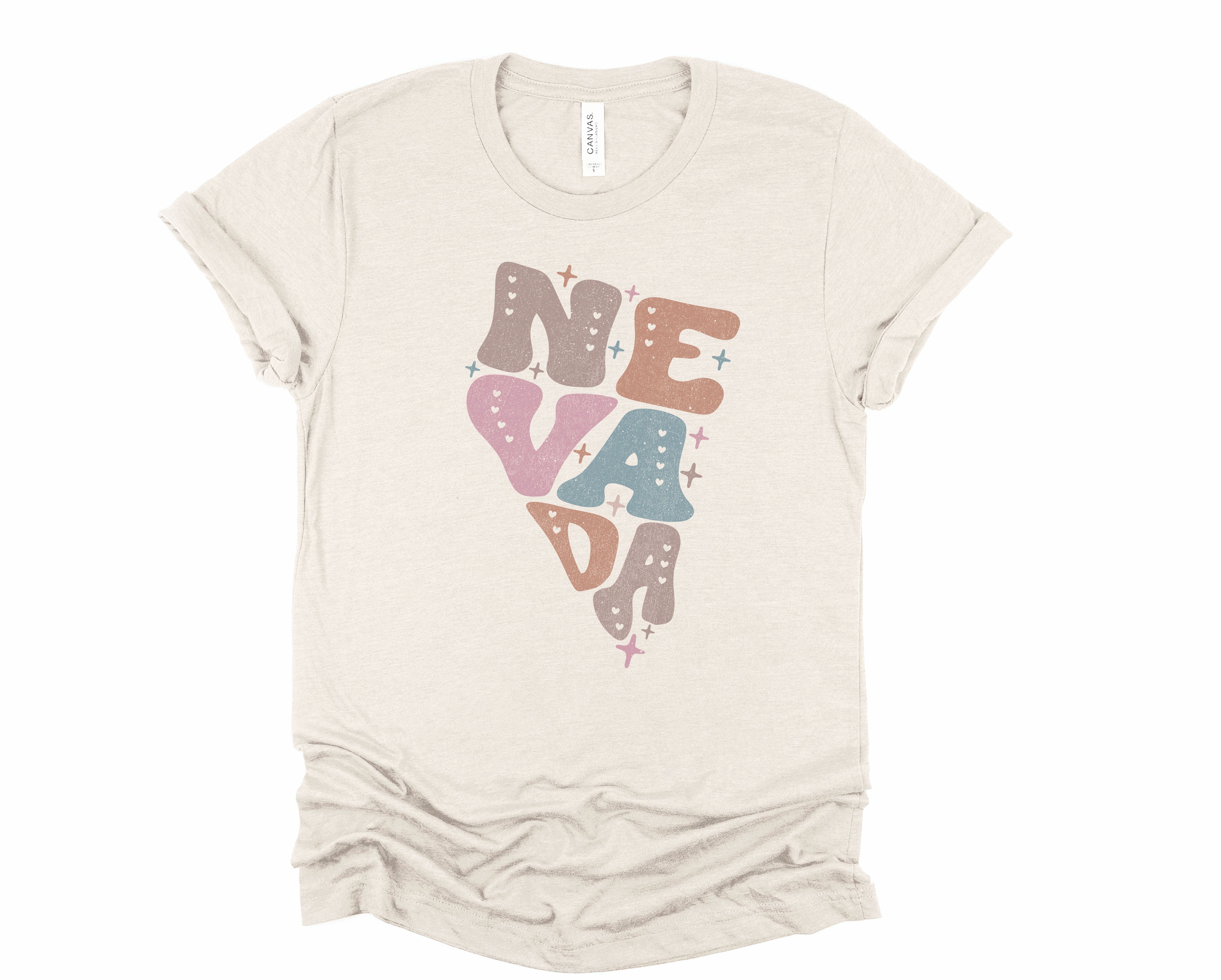 Wholesale Pastel Nevada Graphic Tee - Maroon