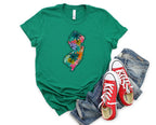Wholesale New Jersey Floral Graphic Tee - White