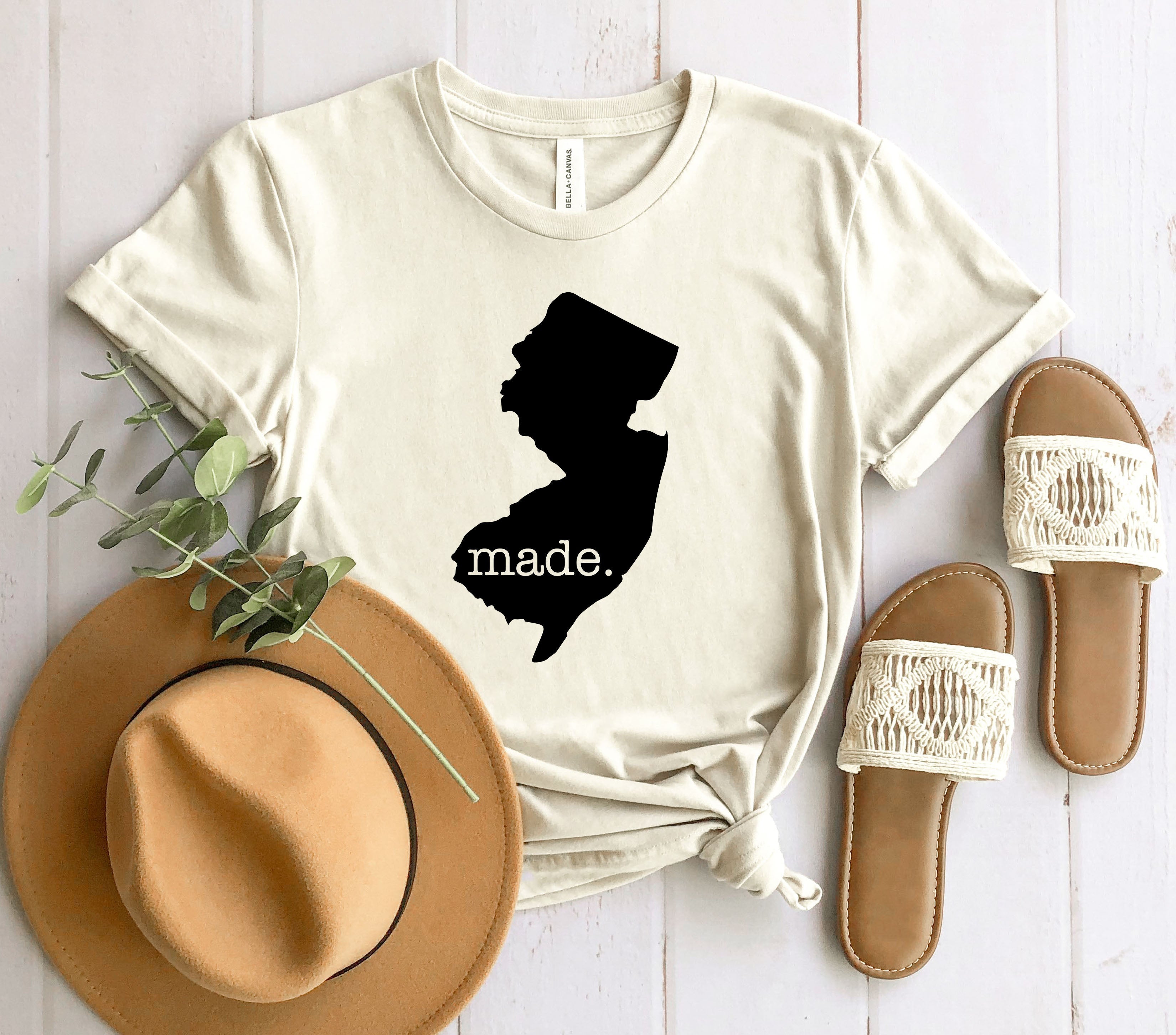 Wholesale New Jersey Made Graphic Tee - Heather Blue