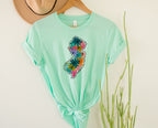 Wholesale New Jersey Floral Graphic Tee - Kelly Green