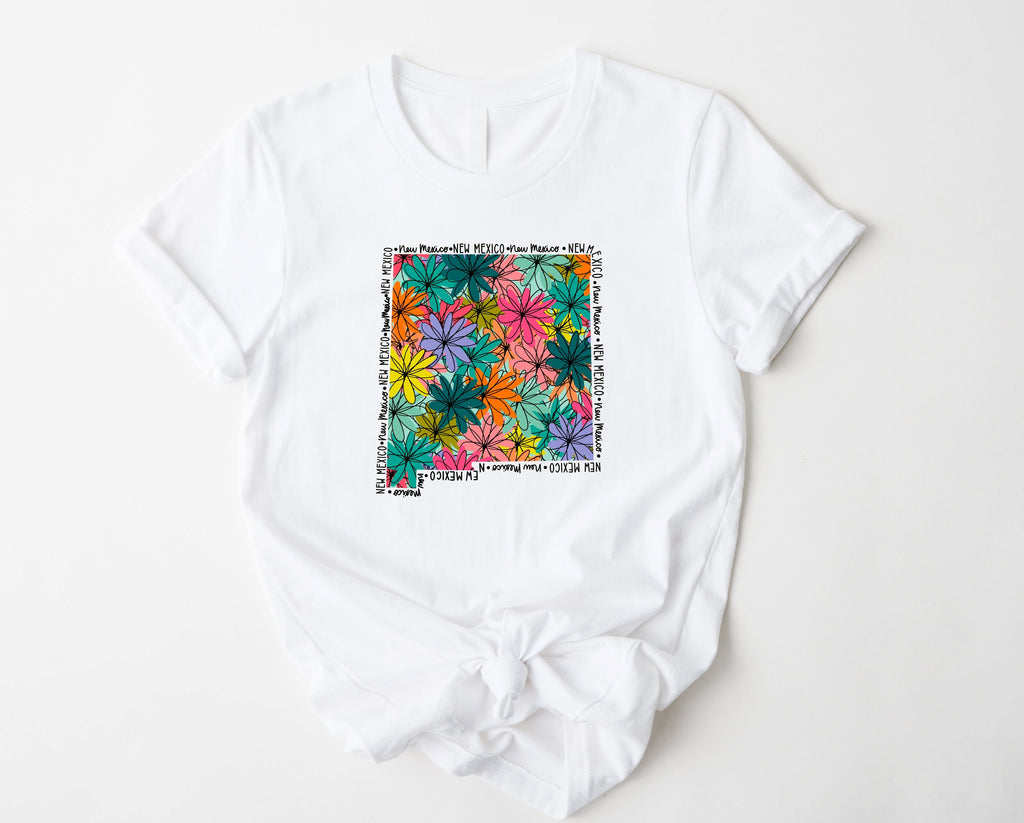 Wholesale New Mexico Floral Graphic Tee - Mint