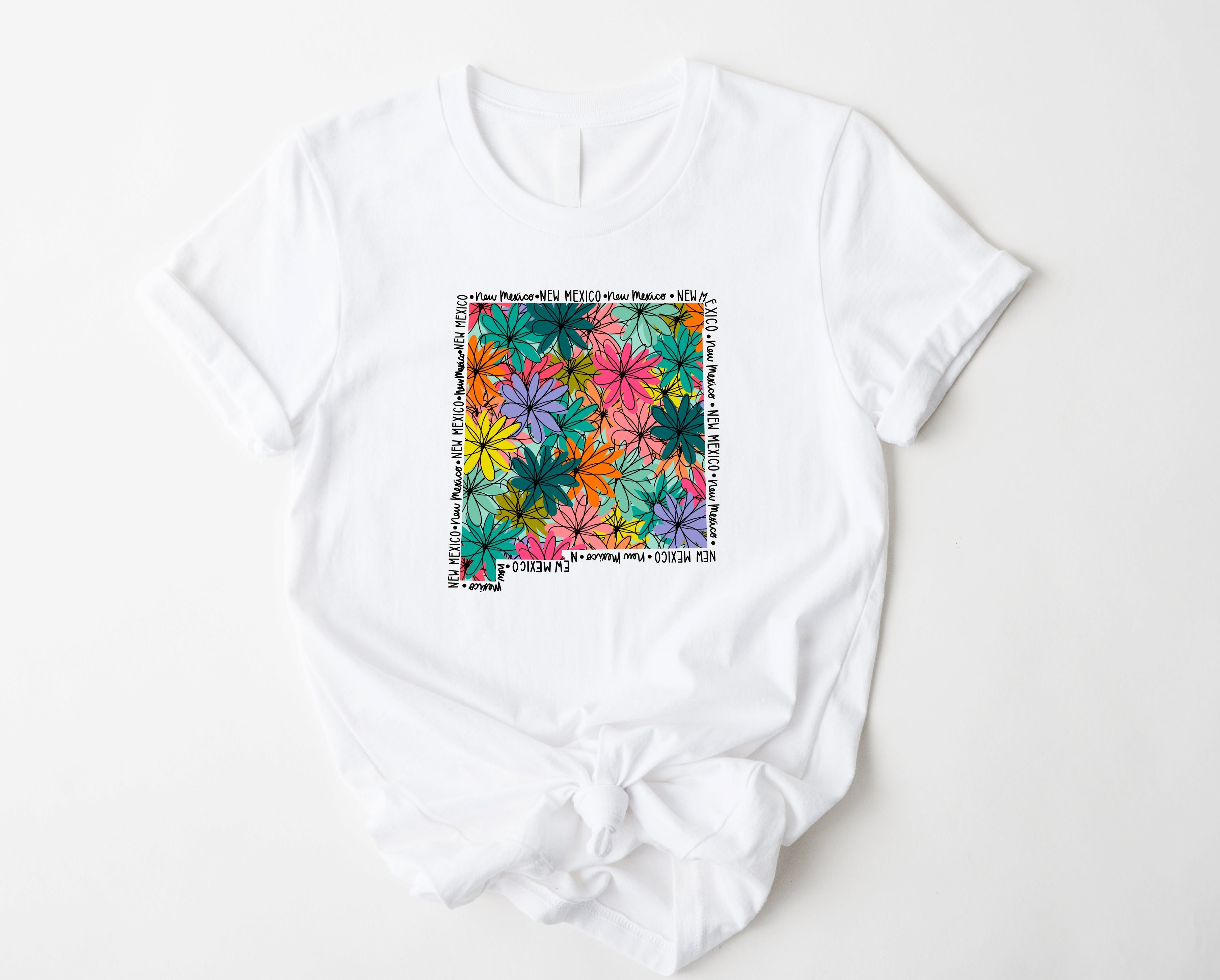 Wholesale New Mexico Floral Graphic Tee - Mint