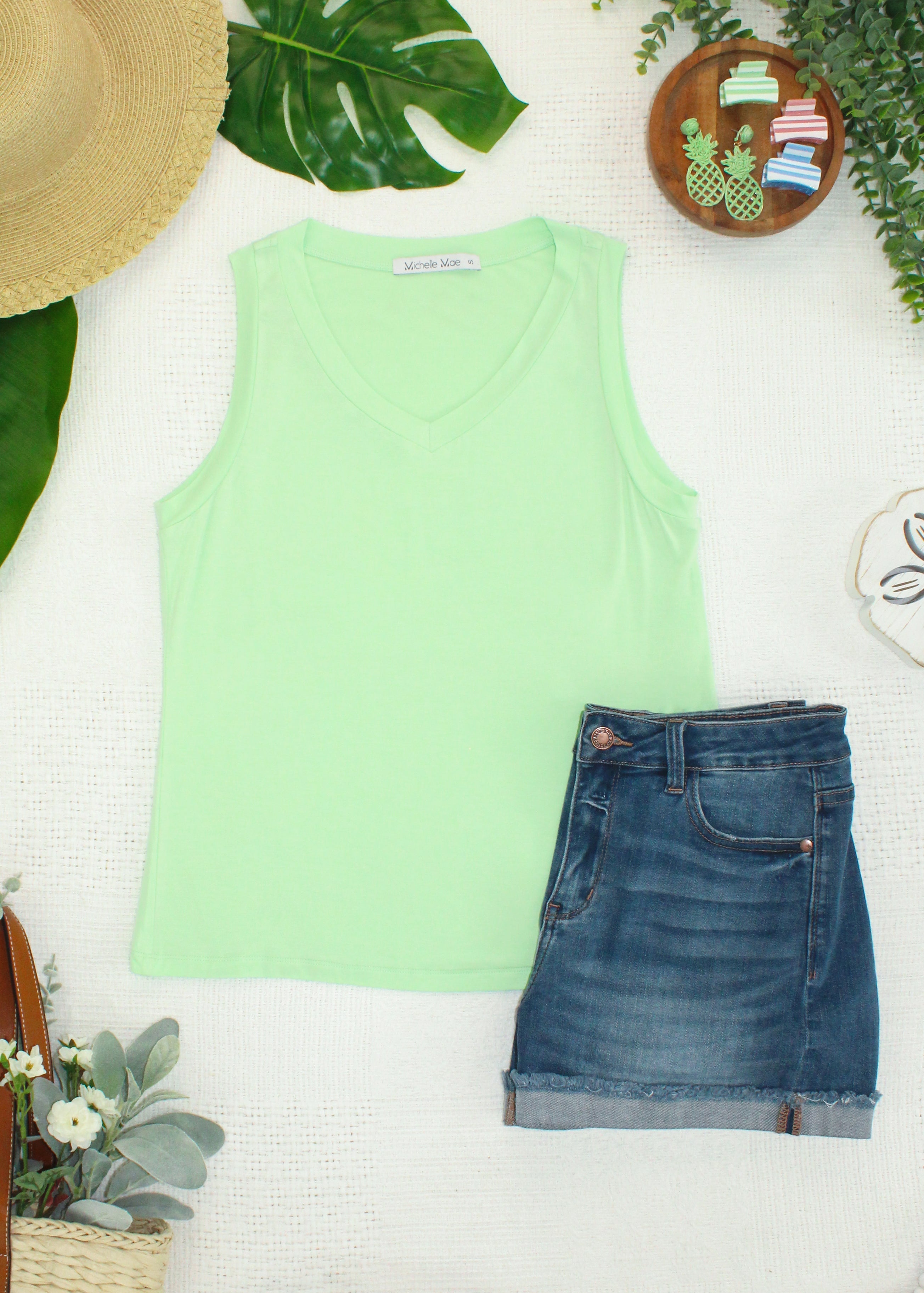 IN STOCK Noelle Tank - Lime
