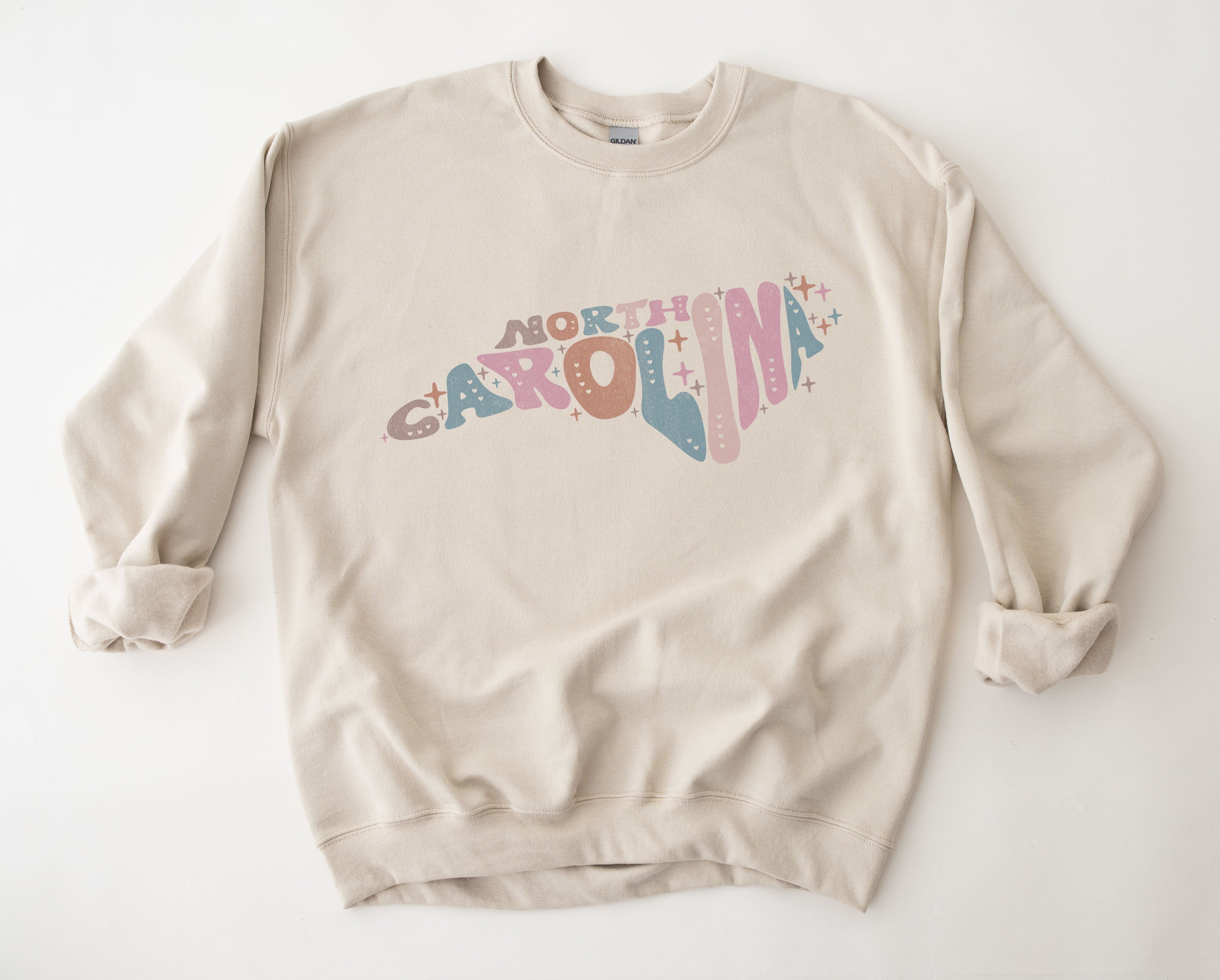 Wholesale Pastel North Carolina Graphic Tee - Maroon
