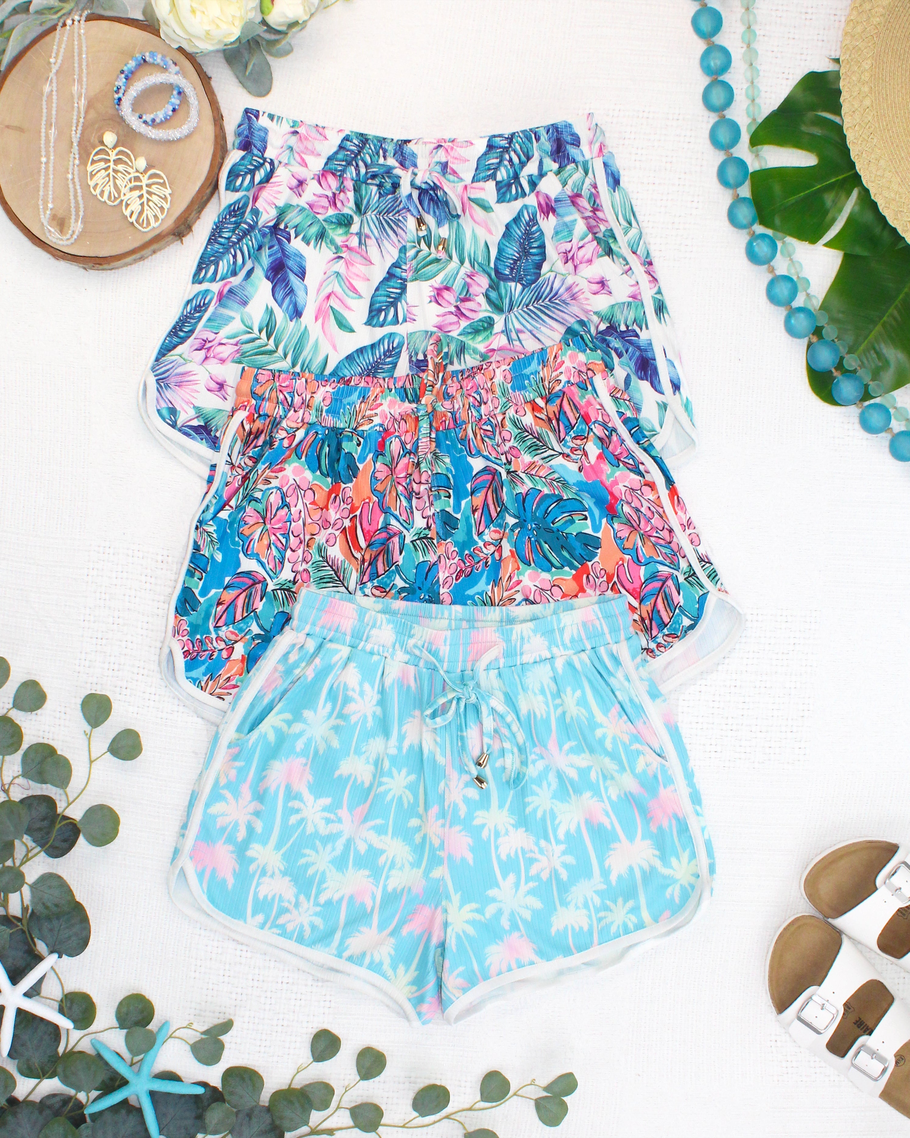 IN STOCK Nova Summer Shorts - Aqua Palm