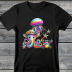 Wholesale Summer Fun Collab Graphic Tee Collection - Ocean Cuties Black Tee