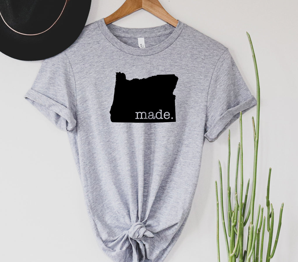 Wholesale Oregon Made Graphic Tee - Heather Grey