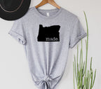 Wholesale Oregon Made Graphic Tee - Heather Grey