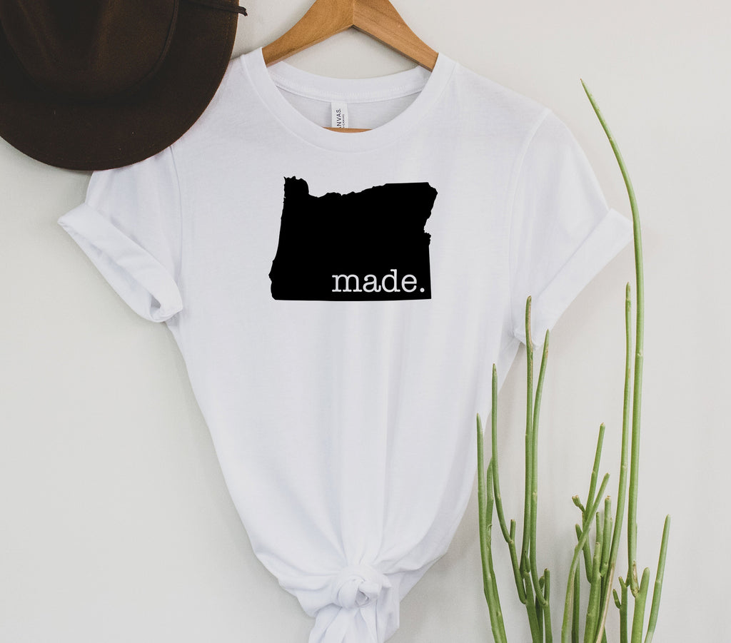 Wholesale Oregon Made Graphic Tee - Heather Blue