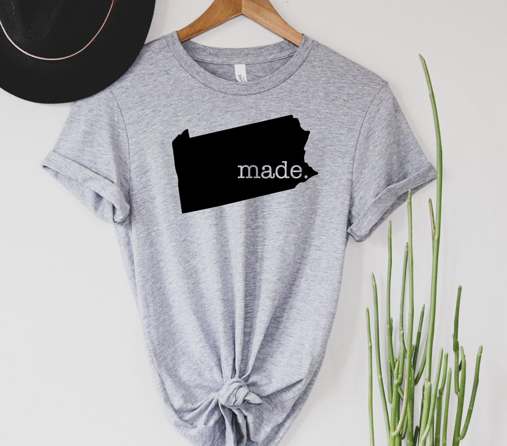 Wholesale Pennsylvania Made Graphic Tee - Heather Grey