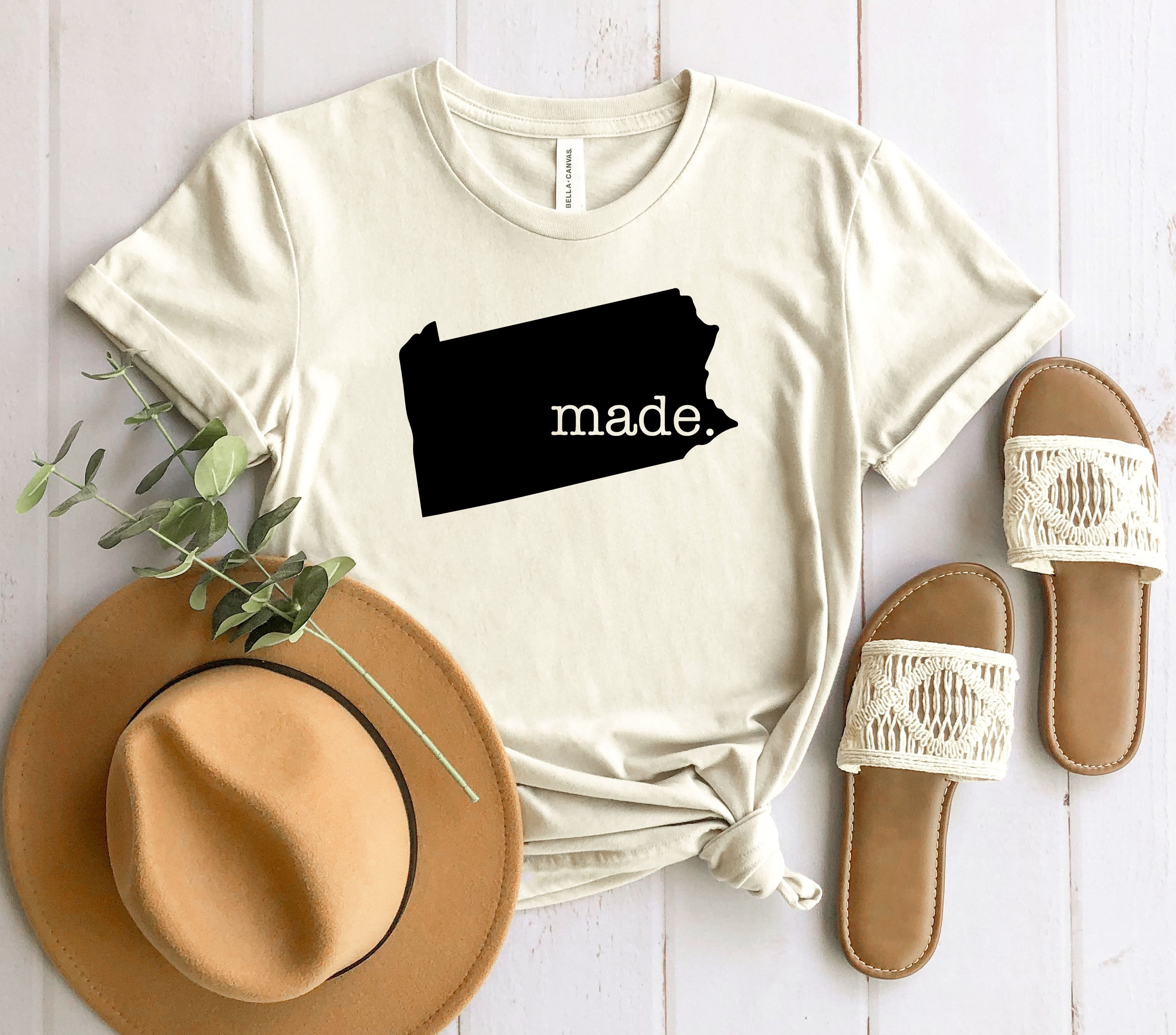 Wholesale Pennsylvania Made Graphic Tee - Heather Sand