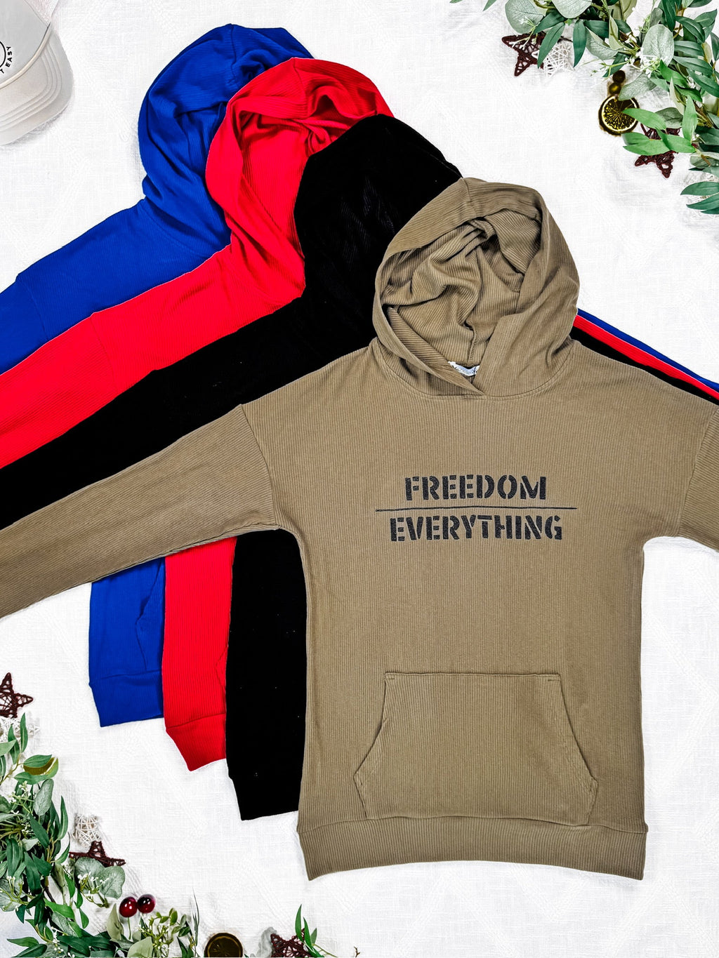 IN STOCK Corrine Embroidered Hoodie - In God We Trust FINAL SALE