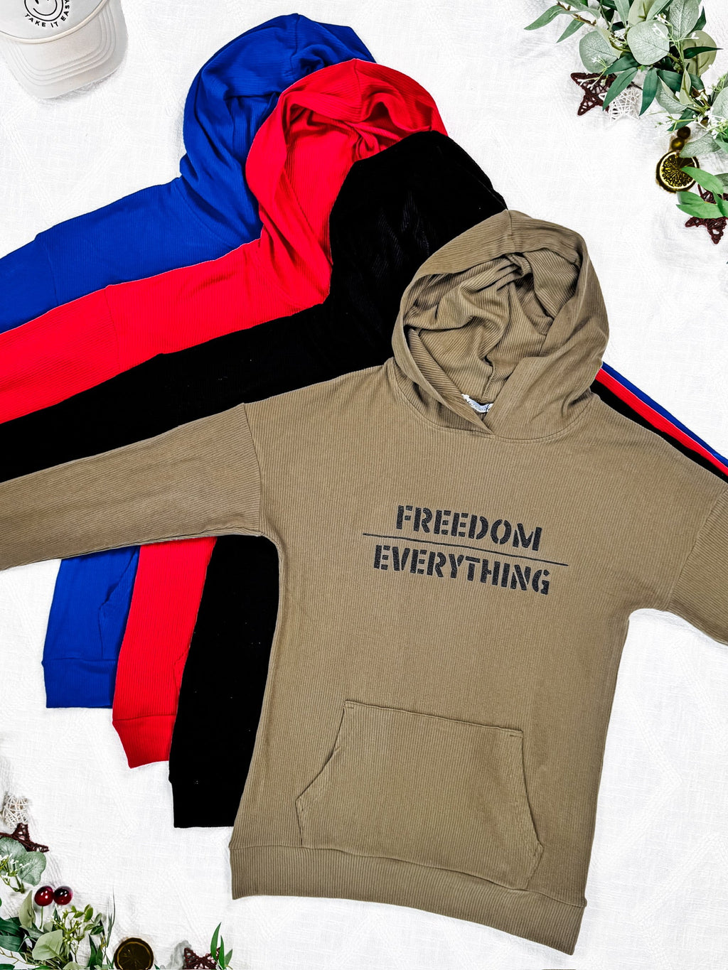 IN STOCK Corrine Embroidered Hoodie - In God We Trust FINAL SALE