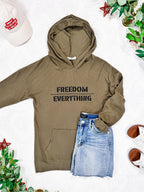 IN STOCK Corrine Embroidered Hoodie - Freedom Over Everything FINAL SALE