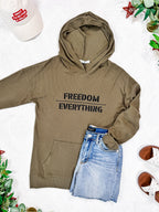 IN STOCK Corrine Embroidered Hoodie - Freedom Over Everything FINAL SALE