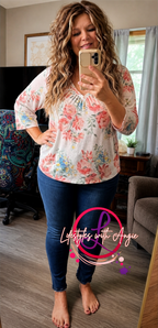 Bobeau Knit V Neck Top
