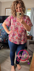 Maurices Semi Sheer Short Sleeve Blouse