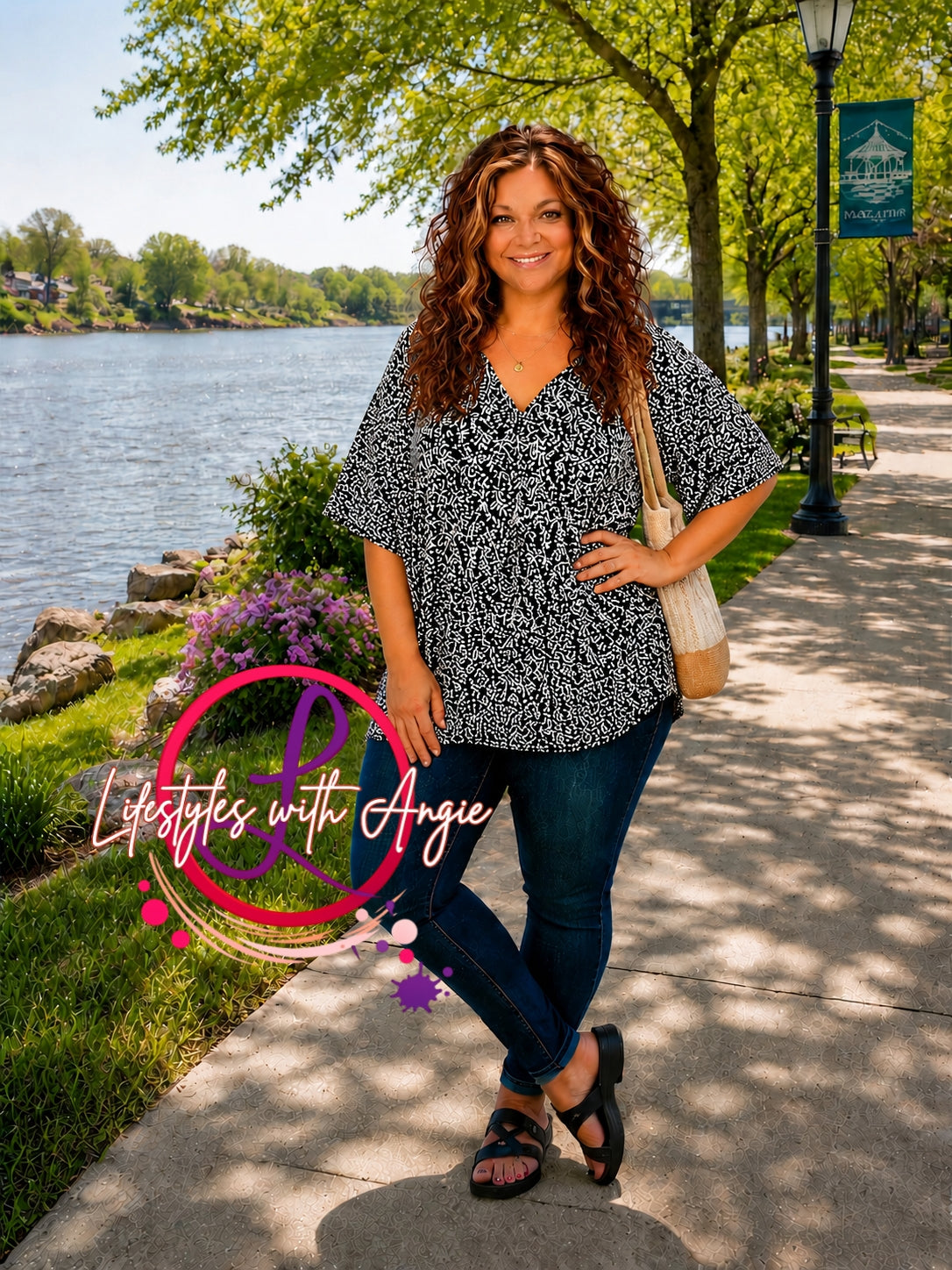 Amelia- Plus Size Peasant Top