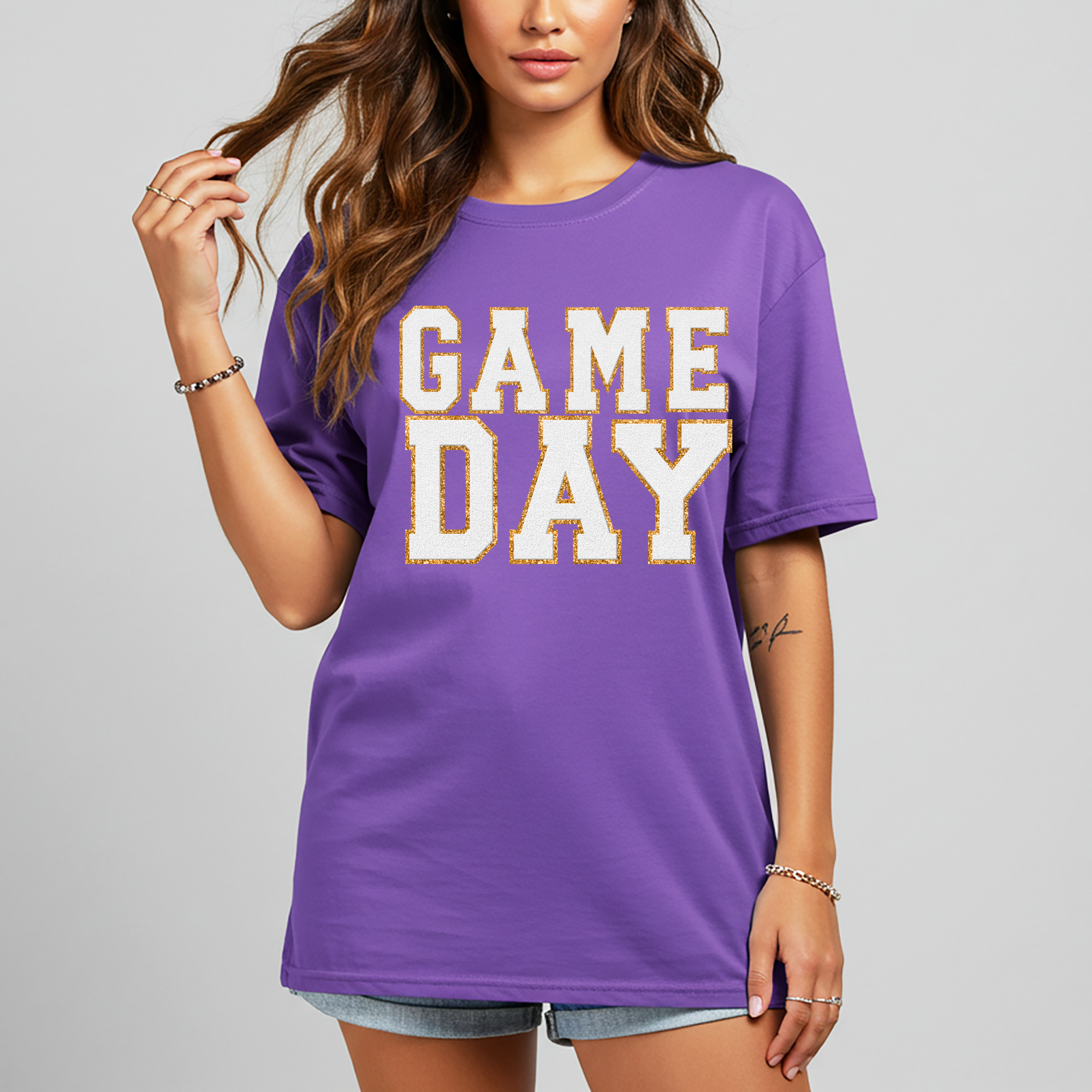 Game Day Purple Graphic Tee in Multiple Colors