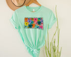 Wholesale Floral South Dakota Graphic Tee - Kelly Green