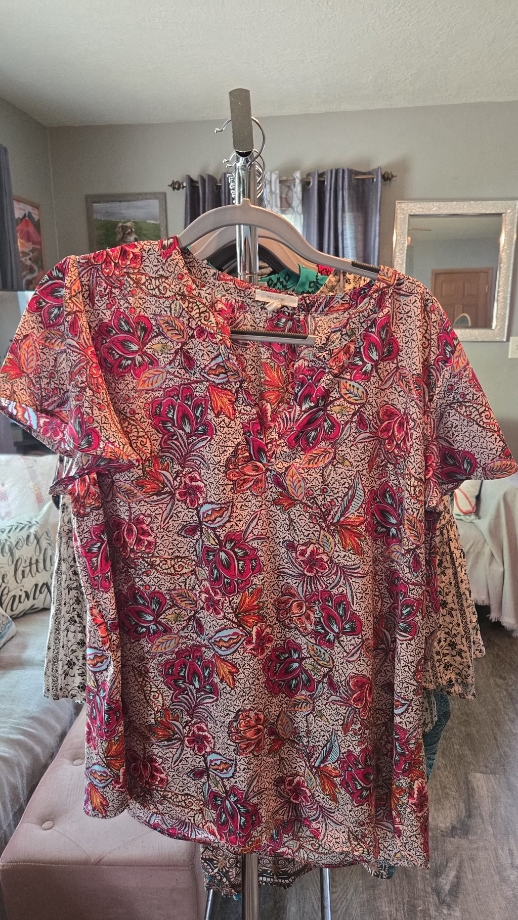 Maurices Semi Sheer Short Sleeve Blouse