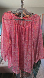 Semi Sheer Long Sleeve Top