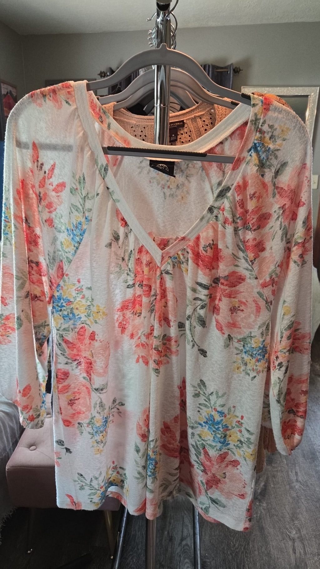 Bobeau Knit V Neck Top