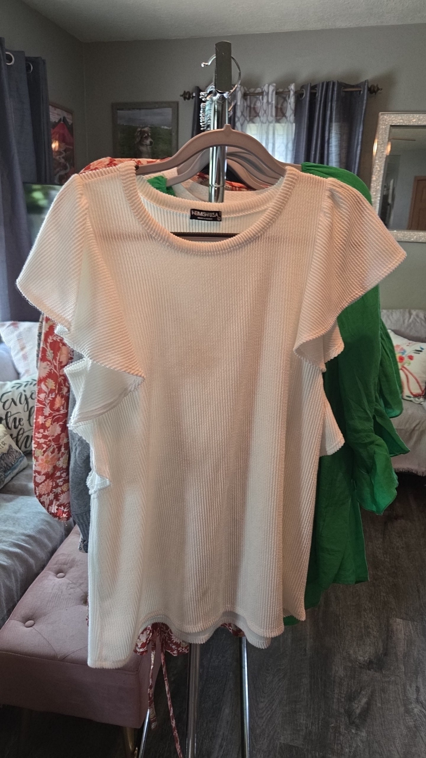 Heimish Ruffle Shoulder Tank