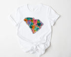 Wholesale South Carolina Floral Graphic Tee - Mint