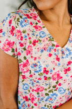 Spring Air Floral Print Blouse