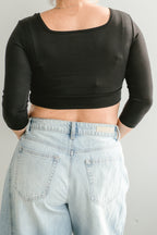 Halftee Square Neck 3/4 Sleeve