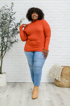 Stylin Girl Turtleneck in Rust