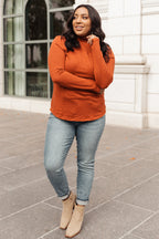 Stylin Girl Turtleneck in Rust