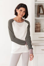 Suave Stripes Raglan Top
