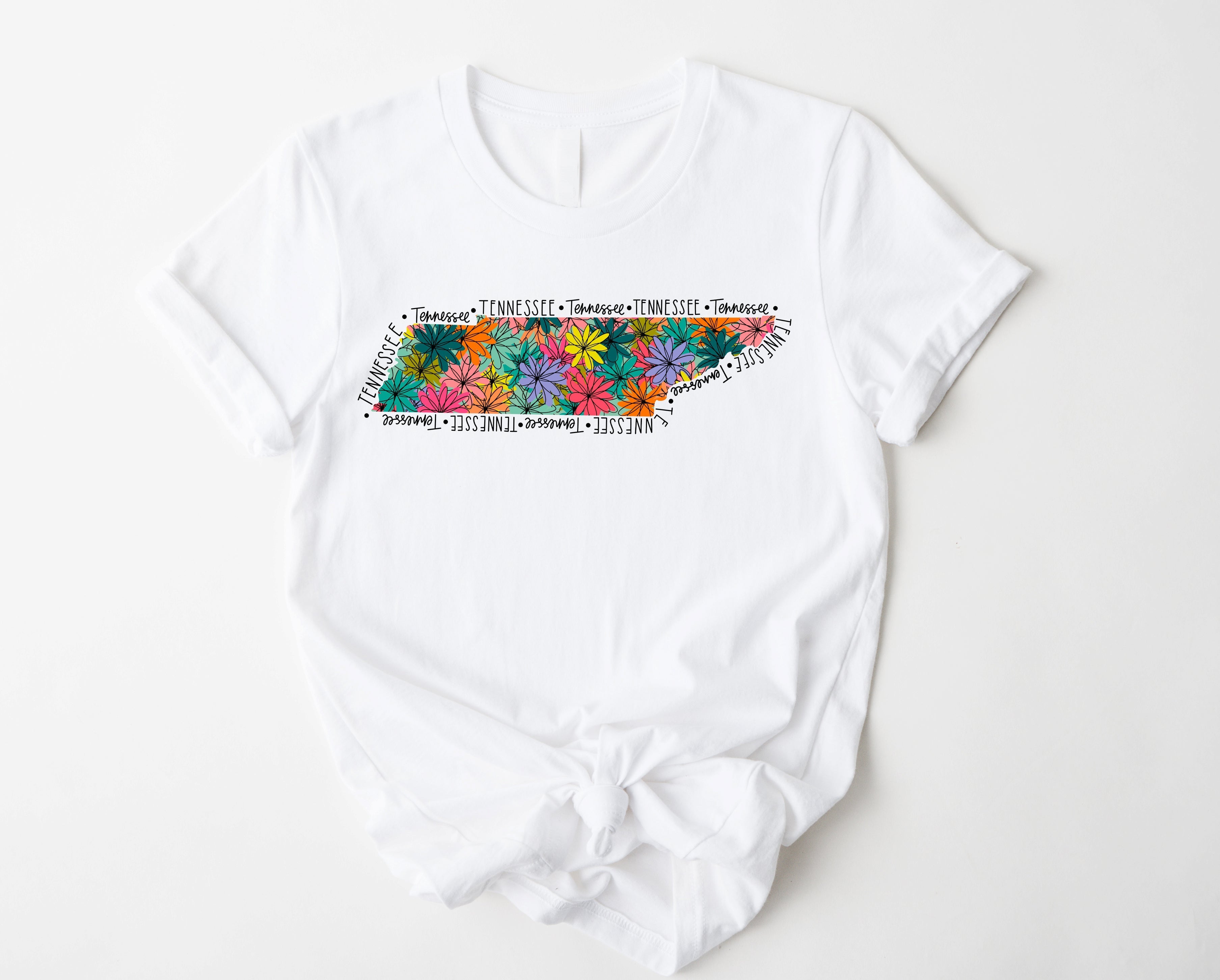 Wholesale Tennessee Floral Graphic Tee - Mint