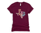 Wholesale Pastel Texas Graphic Tee - Navy