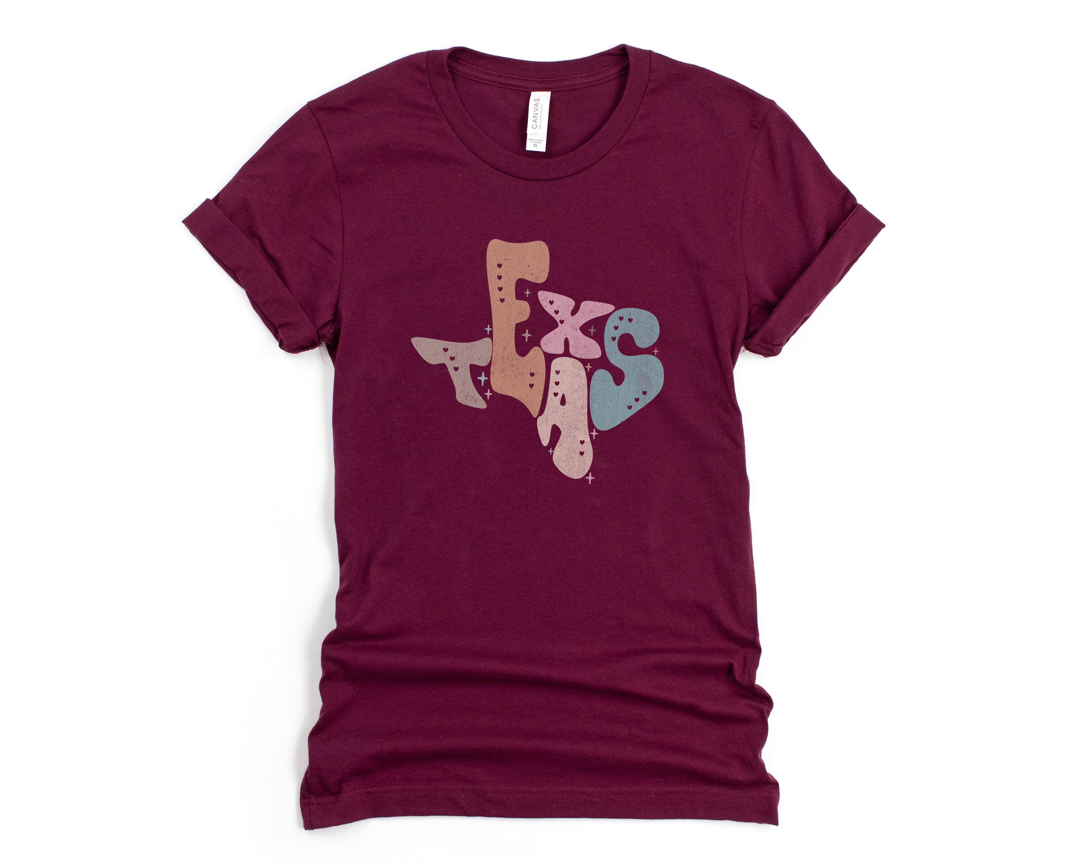 Wholesale Pastel Texas Graphic Tee - Navy