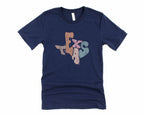 Wholesale Pastel Texas Graphic Tee - Heather Sand