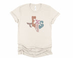 Wholesale Pastel Texas Graphic Tee - Maroon